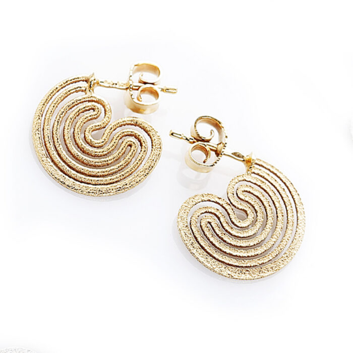 Kõrvarõngad "Orbis" hõbeehted, kullatud.