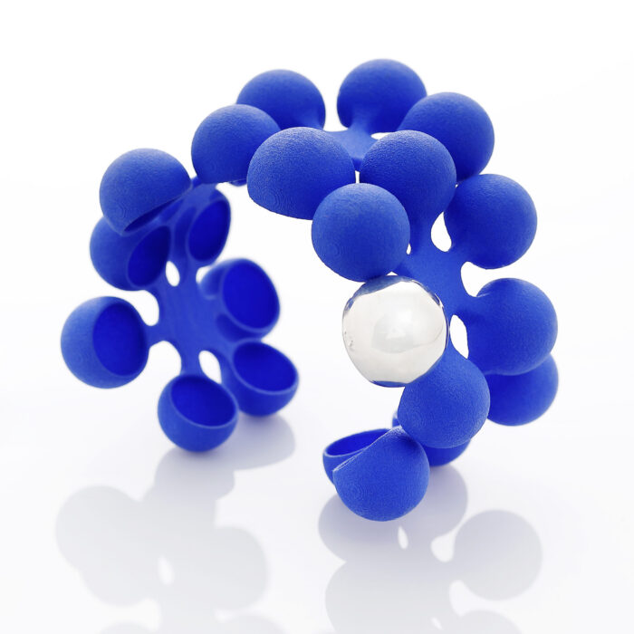 Nix Flores_3D käevõru sinine hõbe