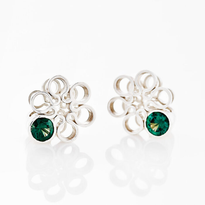 roheline tsirkoon, hõbe, sõrmus Nix Flores, anneli tammik