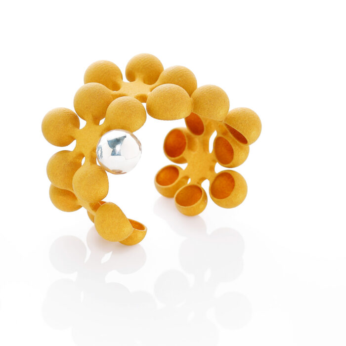 Nix Flores3D käevõru sinep hõbedaga